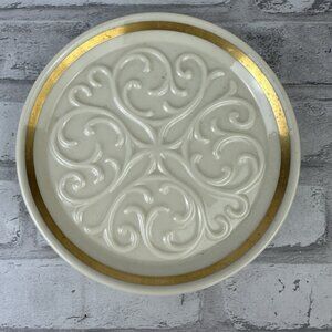 Lenox Seville 6.25" Wine Bottle Coaster Trivet Gold Trim USA